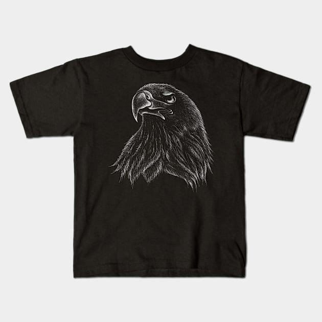 Eagle raven crow eagles US USA falcon magic t shirt t-shirt Kids T-Shirt by Aprint Store